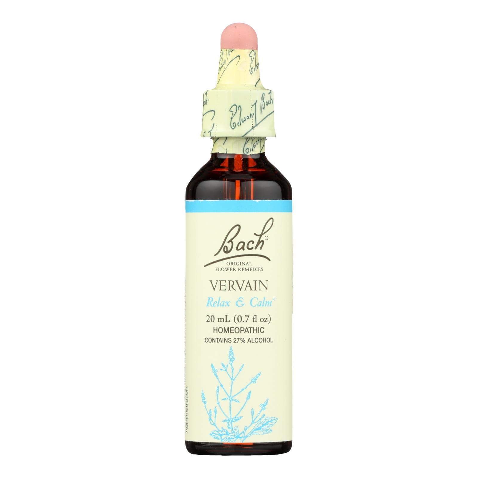 Bach Flower Remedies Essence Vervain - 0.7 Fl Oz