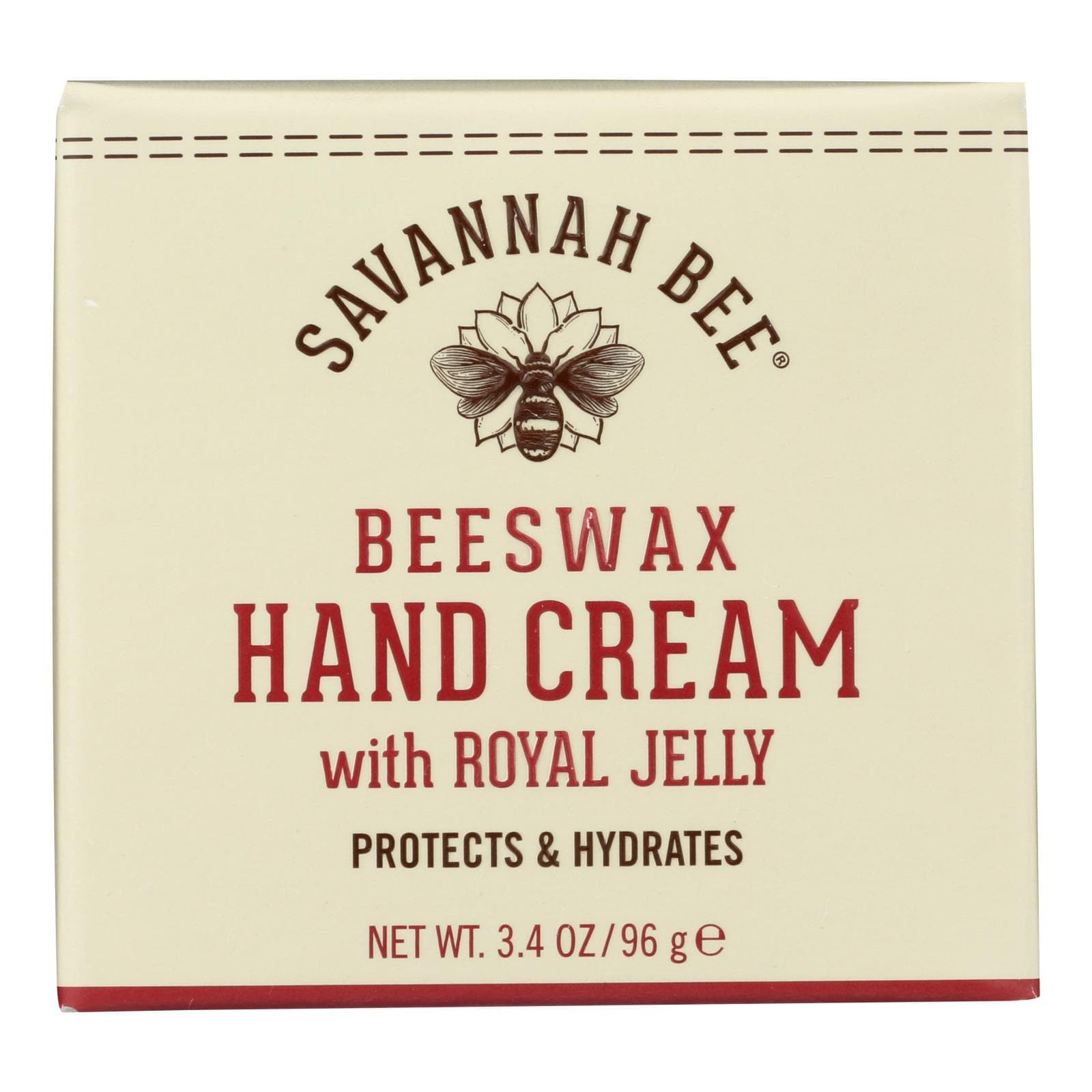 Savannah Bee Hand Cream - Beeswax - Case Of 6 - 3.4 Fl Oz