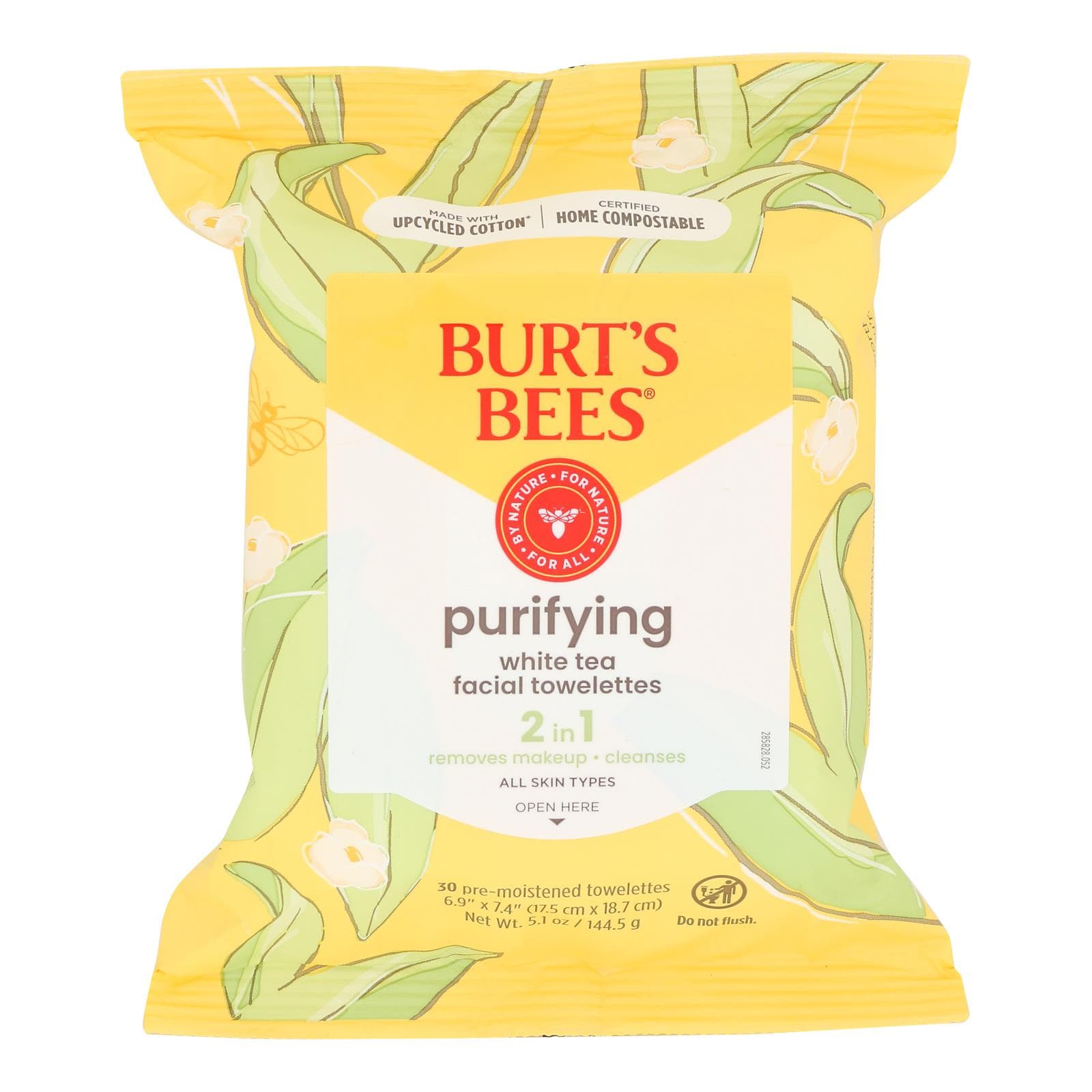 Burts Bees - Face Towelette - White Tea - Case Of 3 - 30 Count