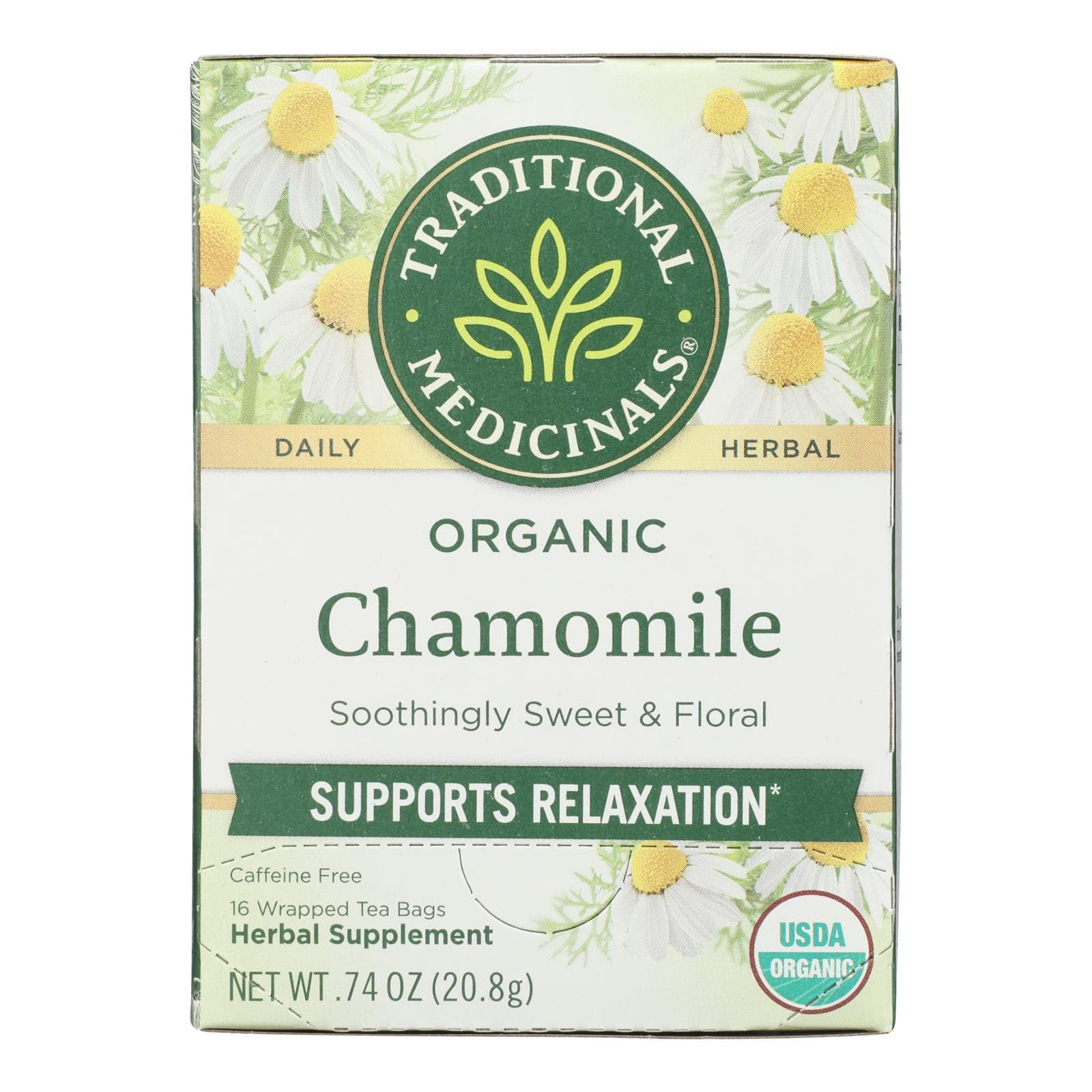 Traditional Medicinals Organic Chamomile Herbal Tea - 16 Tea Bags