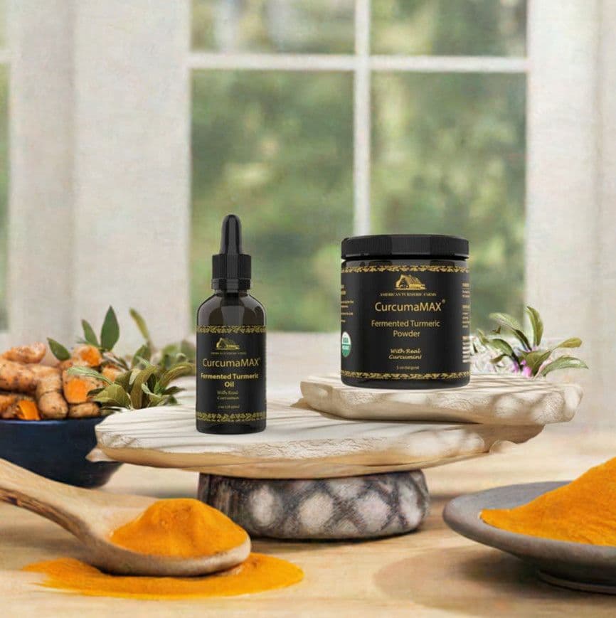 COMBO SPECIAL- CurcumaMAX Fermented Turmeric Oil & CurcumaMAX Fermented Turmeric Powder Certified Lead-Free