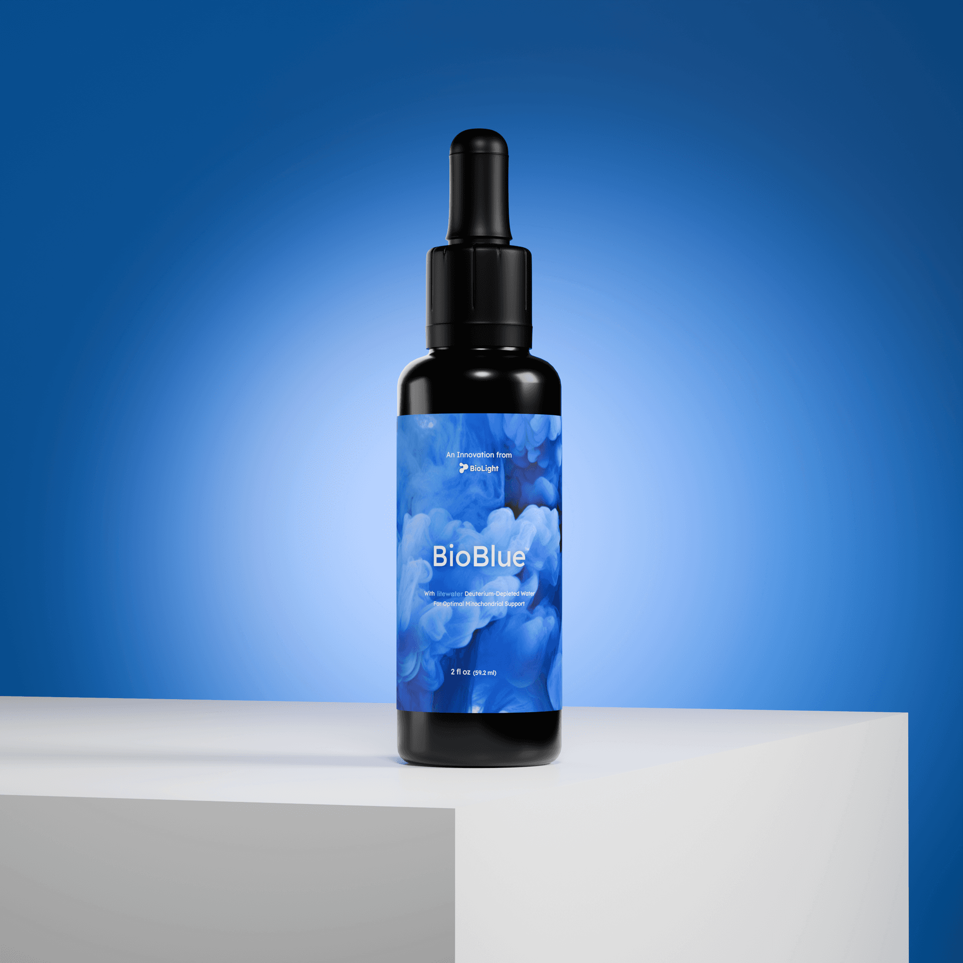 BioBlue: Methylene Blue Supplement - Crafted w/ Litewater Deuterium-Depleted Water | Supports Brain Health & Mitochondrial Function | Red Light Therapy Synergist | 1% Solution, USP Grade
